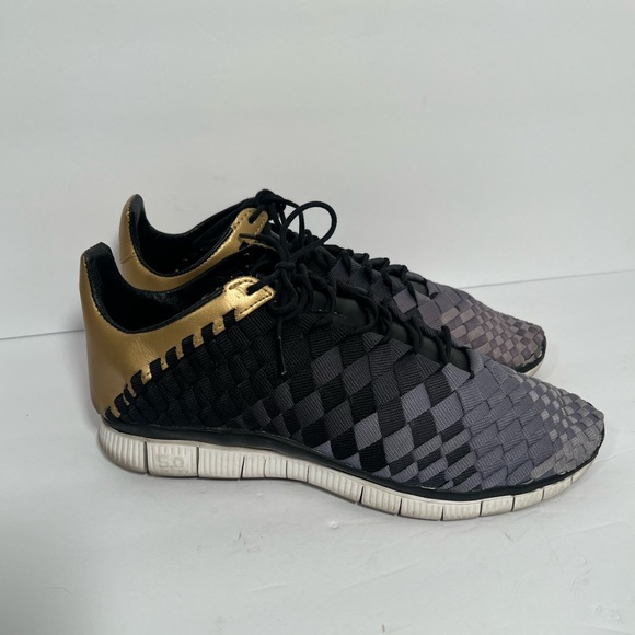 Nike Free Inneva Woven N7 Black Gold Sneaker Shoe 700904-002 Men Sz 11 Rare!!! - Picture 5 of 6